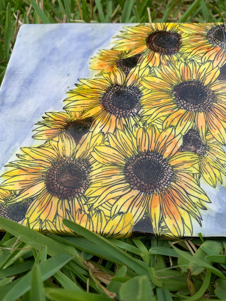 Watercolor Sunflower Trivets