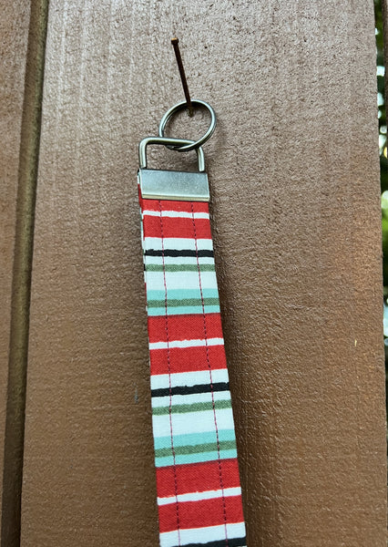 Winter Striped Keychain