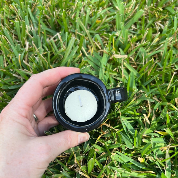 Mini Black Mug Tea Light