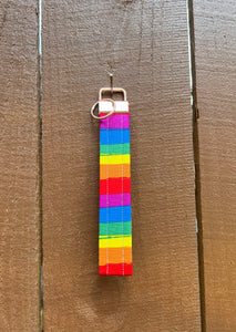 Rainbow Striped Keychain